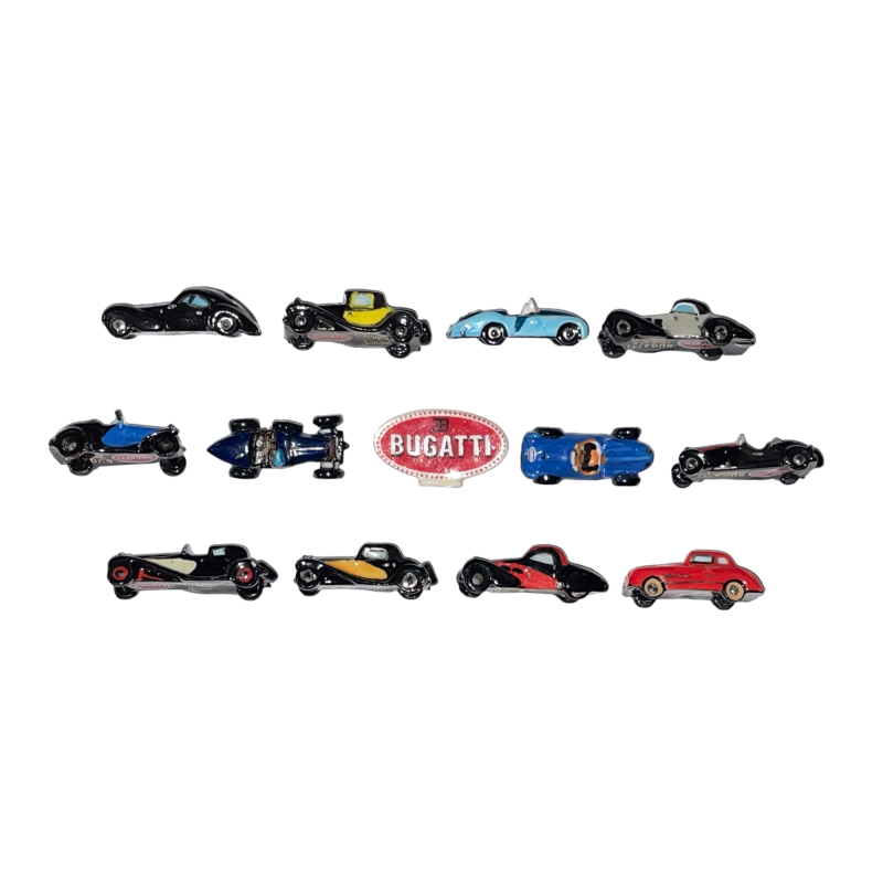 Série complète de 13 fèves Bugatti des voitures mythiques 2012