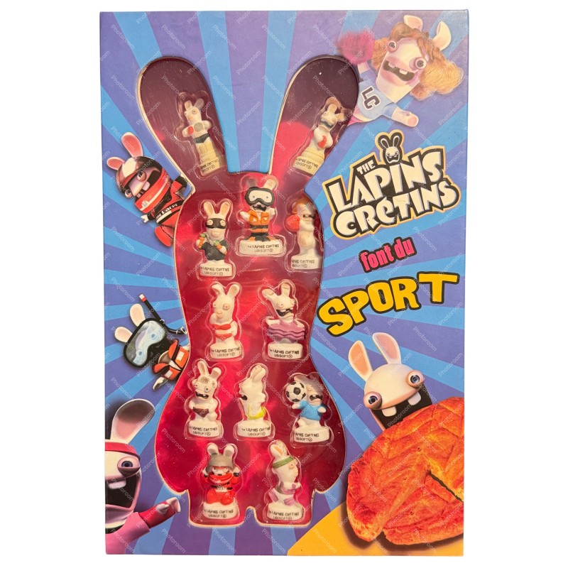 Coffret de 12 fèves Lapins crétins font du sport 2013