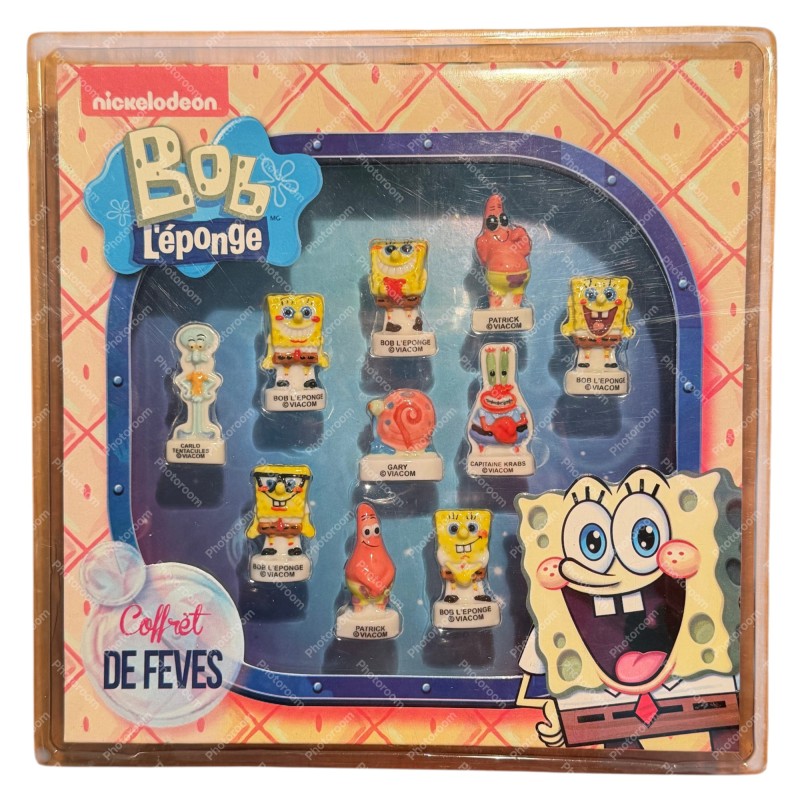 Coffret de 10 fèves Bob l'éponge 2015