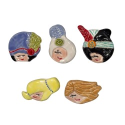 Série complète de 5 fèves Jolies coiffes 2018
