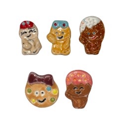 Série complète de 5 fèves Les p'tits biscuits 2018