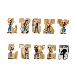 Série complète de 10 fèves Son nom est Lucky Luke 2019