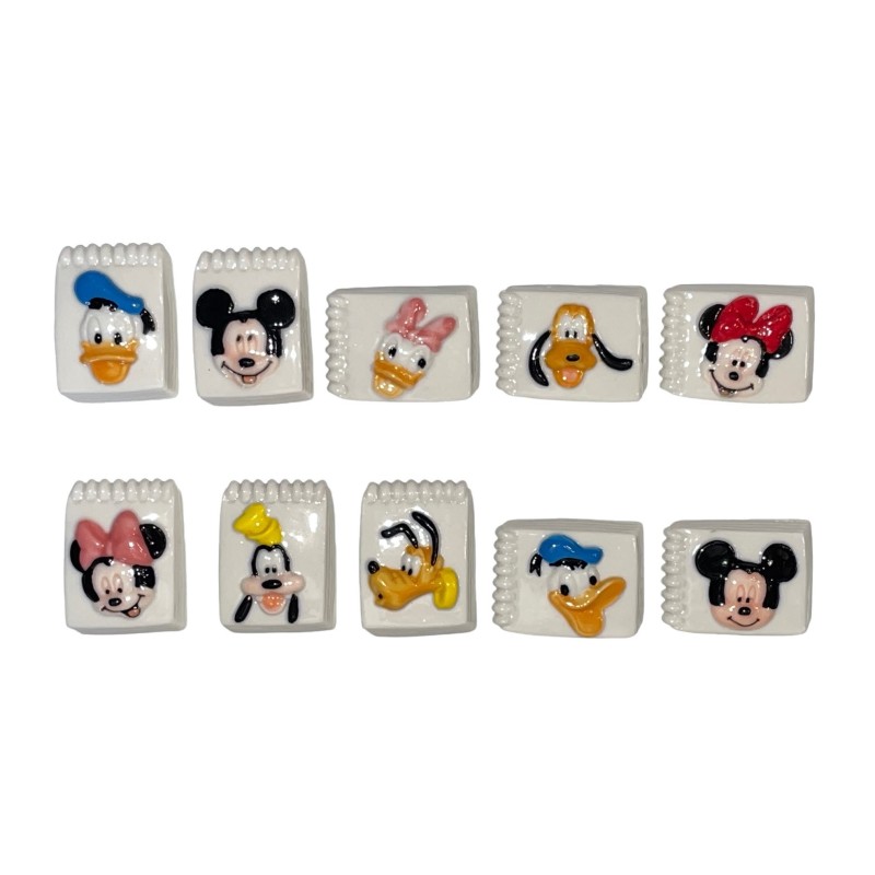 Série complète de 10 fèves Mickey croquis 2015