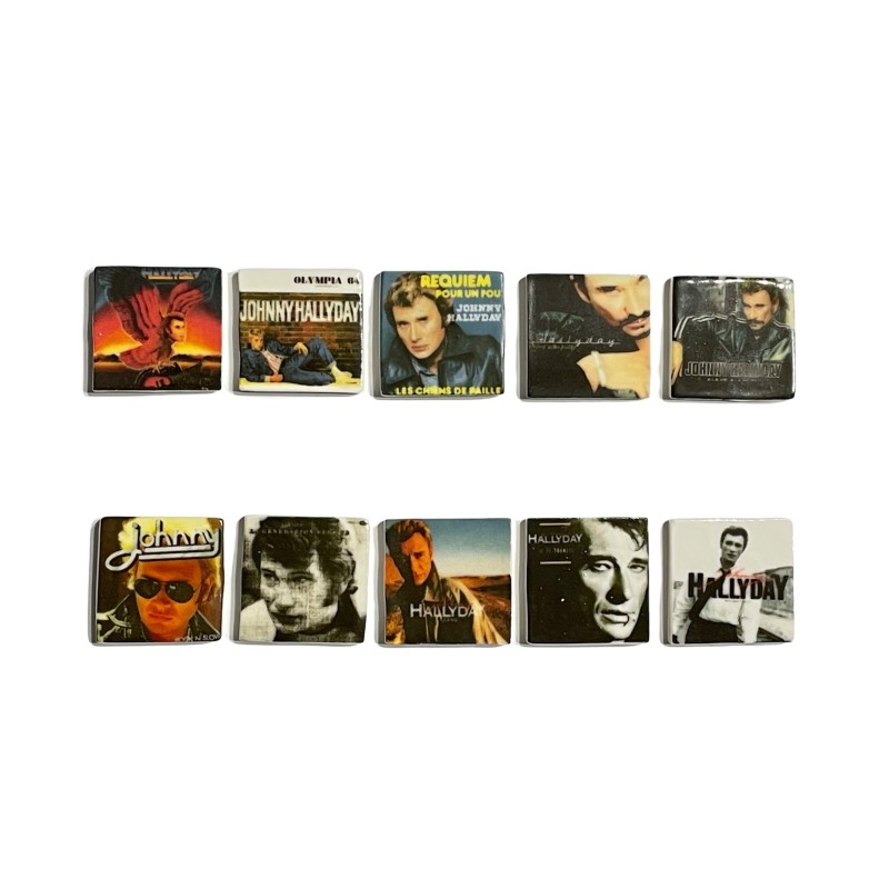 Série complète de 10 fèves Johnny Hallyday discographie 2021