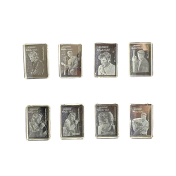 Série complète de 8 fèves Johnny Hallyday tout en gravure 2021