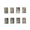 Série complète de 8 fèves Johnny Hallyday tout en gravure 2021