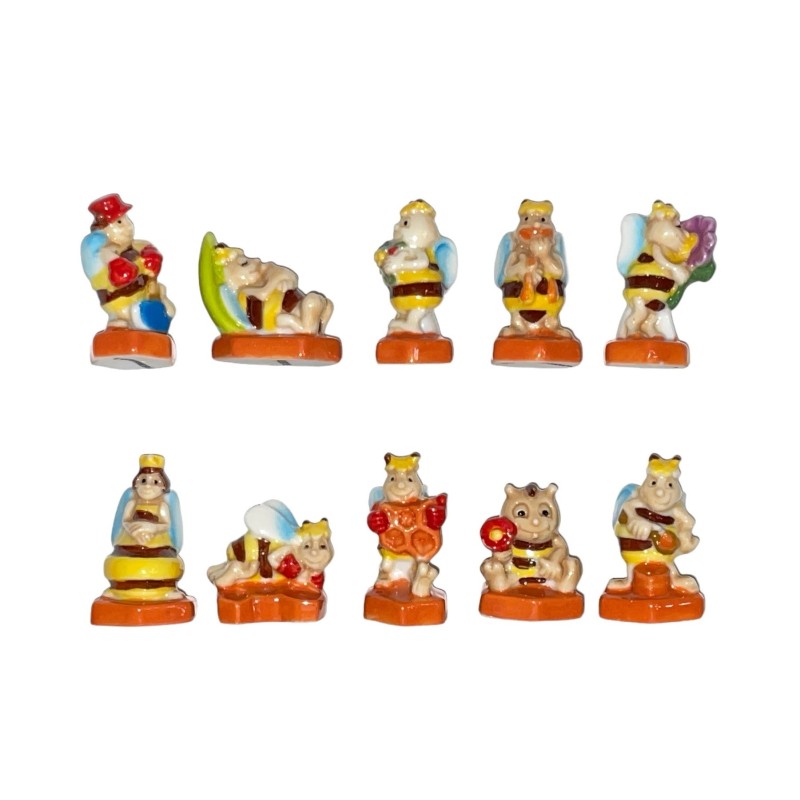 Série complète de 10 fèves Les abeilles 2012