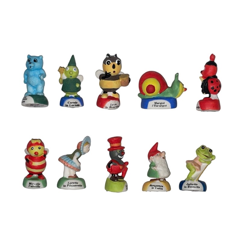 Série complète de 10 fèves Drôles de petites bêtes 2008