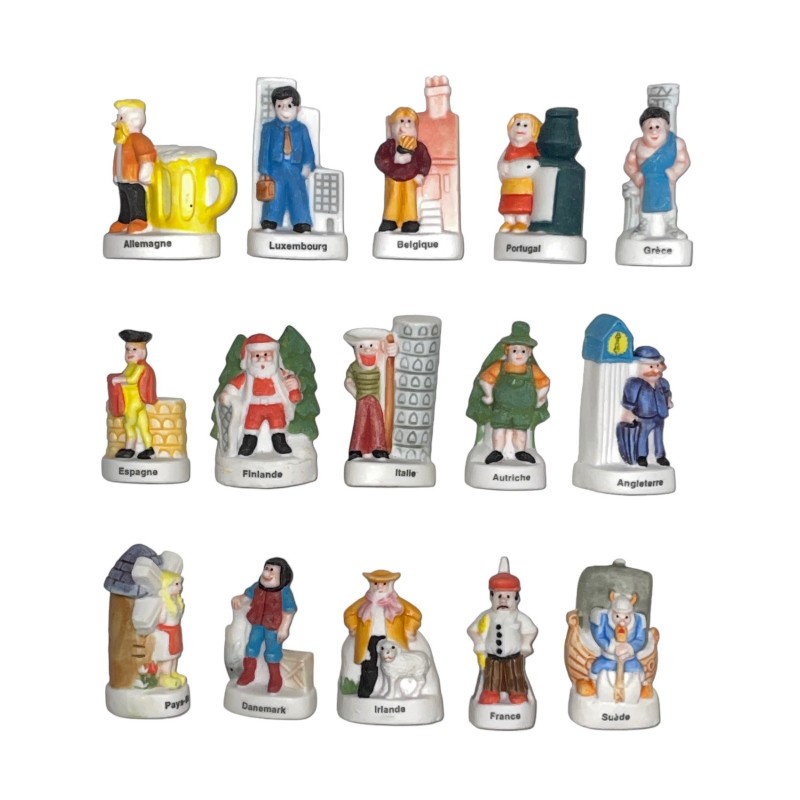 Série complète de 15 fèves Bon voyage 2004