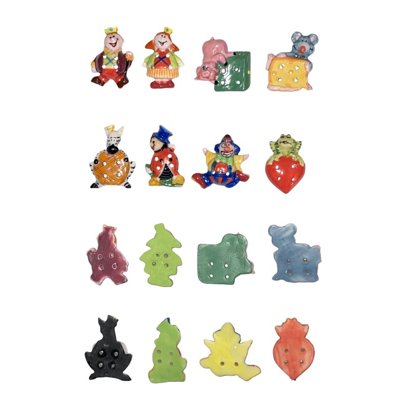 Série complète de 8 fèves P'tits boutons II 2004