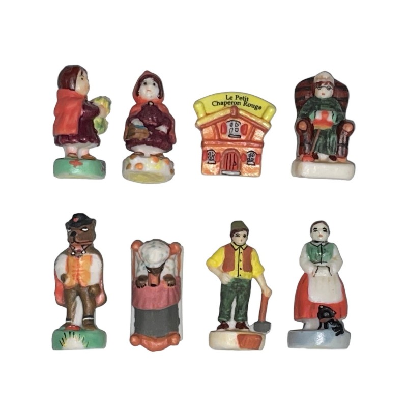Série complète de 8 fèves Le petit chaperon rouge 2003