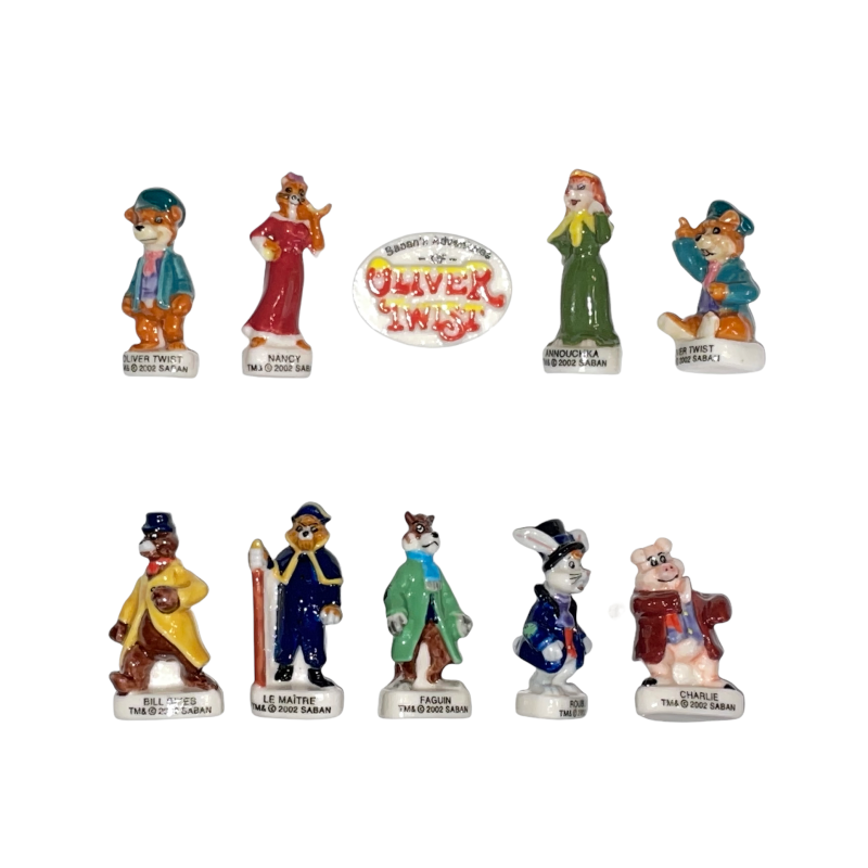 Série complète de 10 fèves Oliver Twist 2003