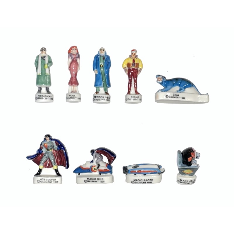 Série complète de 9 fèves Le magicien I 2001