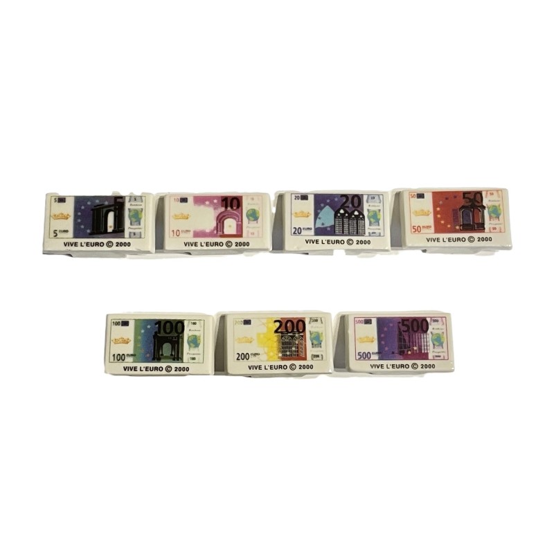 Série complète de 7 fèves Vive l'euro 2000