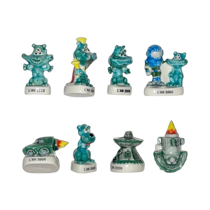 Série complète de 8 fèves Épiphanie lunaire 2000