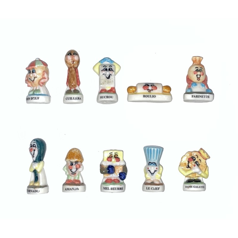 Série complète de 10 fèves Les régalos IV 2000