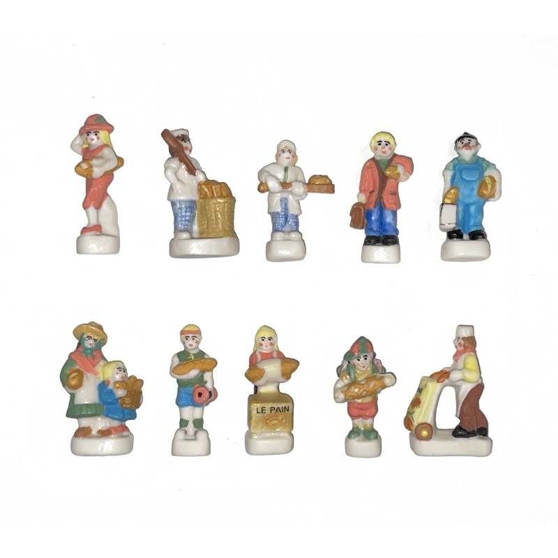 Série complète de 10 fèves Le pain au quotidien II 1999