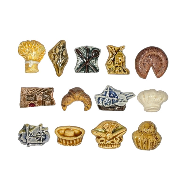 Série complète de 13 fèves Les rois gourmands