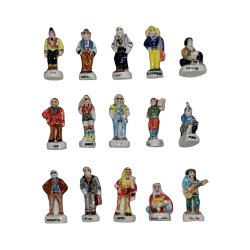 Série complète de 15 fèves Les looks des rois Prototype 1996
