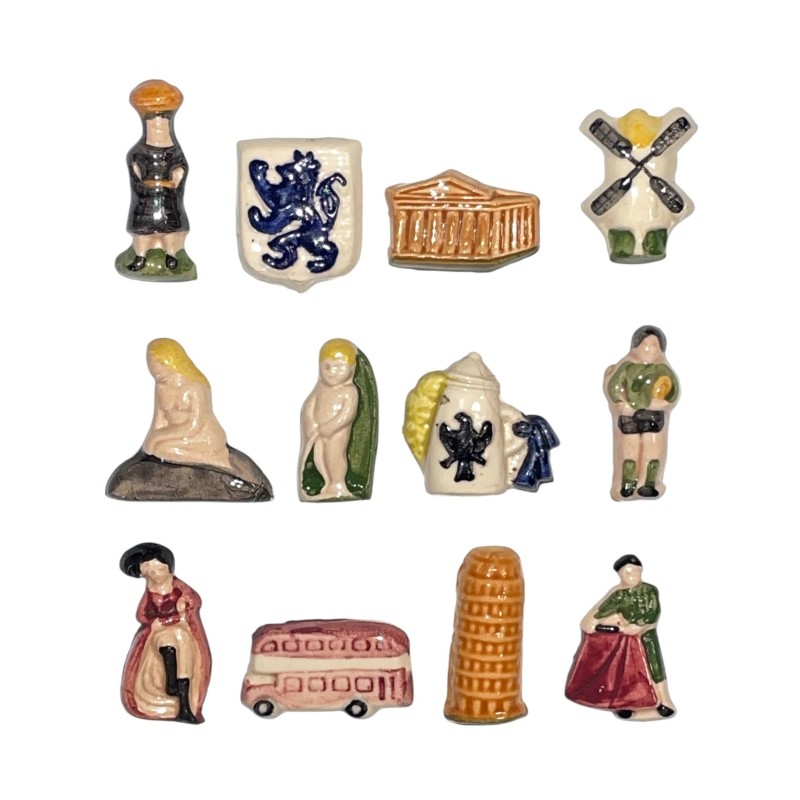 Série complète de 12 fèves L'Europe