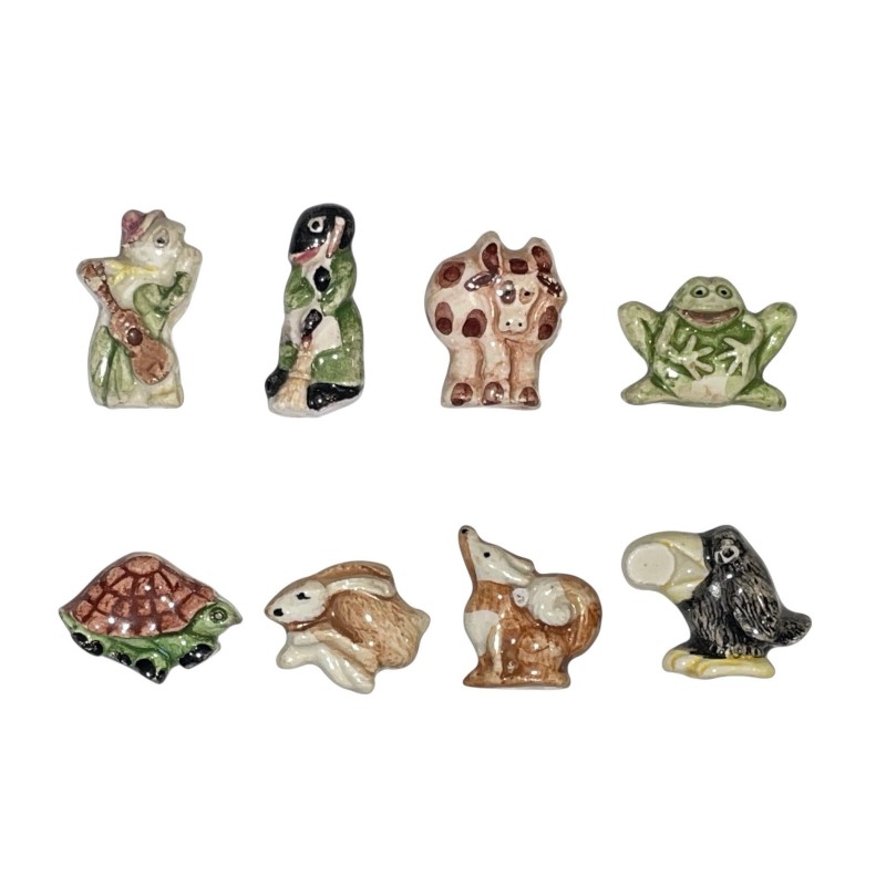 Série complète de 8 fèves Fables de la Fontaine