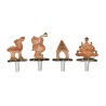Série complète de 4 fèves Piques Noël nature