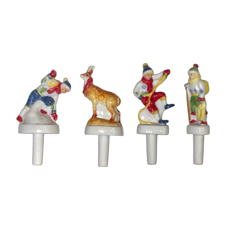 Série complète de 4 fèves Piques Alpinistes