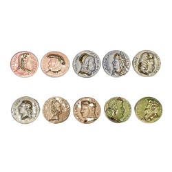 Série complète de 10 fèves Rois et reines de France