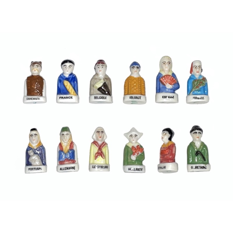 Série complète de 12 fèves L'épiphanie européenne 1993