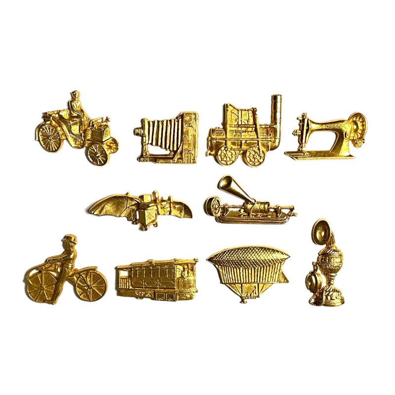 Série complète de 10 fèves Les inventions du XIXème siècle 1994