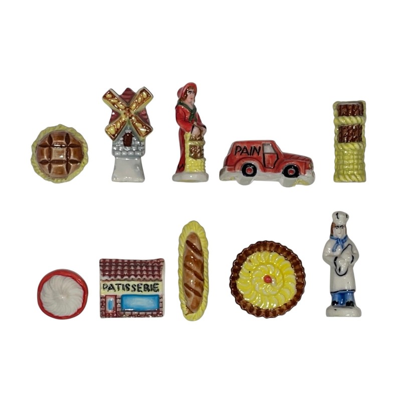 Série complète de 10 fèves L'épiphanie II 1994