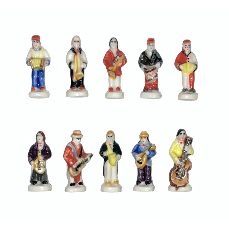 Série complète de 10 fèves Les rois musiciens 1994