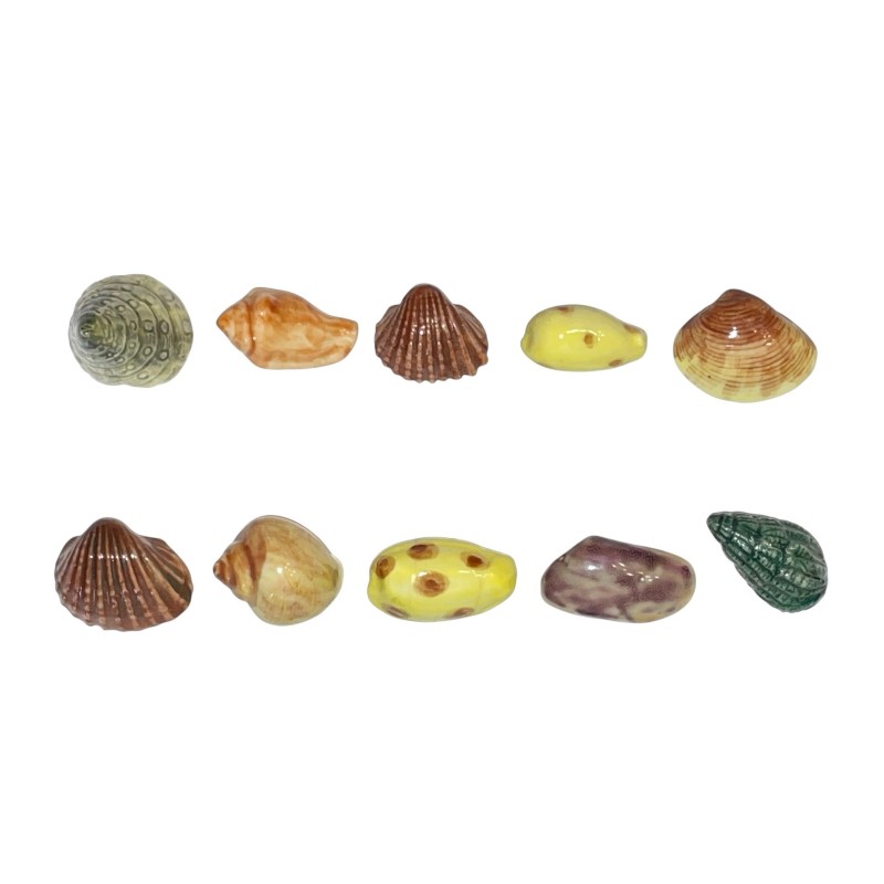 Série complète de 10 fèves Les coquillages 1996