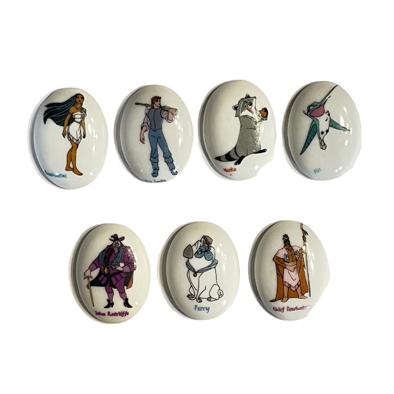 Série complète de 7 fèves Pocahontas une légende indienne 1996