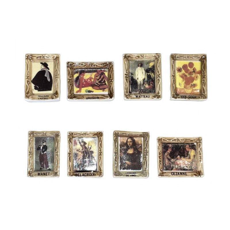 Série complète de 8 fèves Chefs d'oeuvre de la peinture 1996