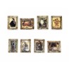 Série complète de 8 fèves Chefs d'oeuvre de la peinture 1996