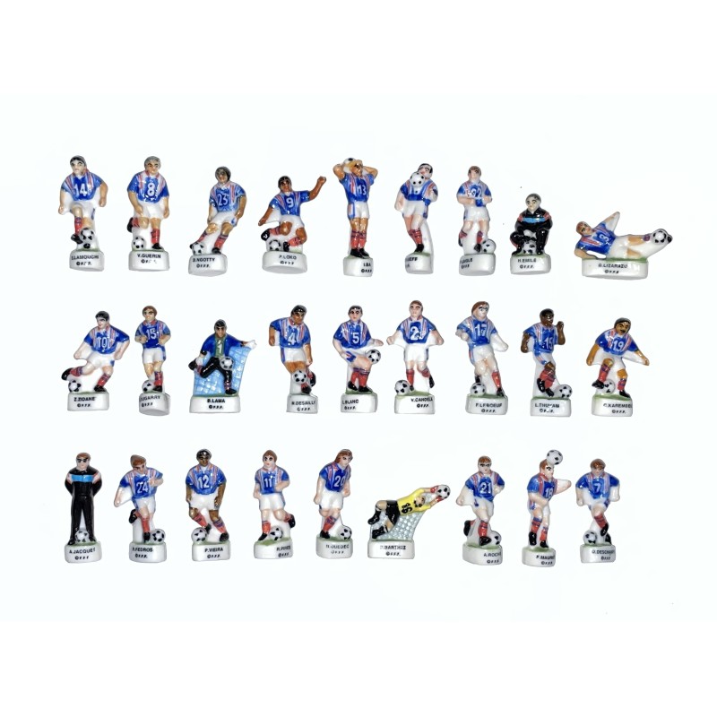 Série complète de 27 fèves Chococup - Equipe de France 1998