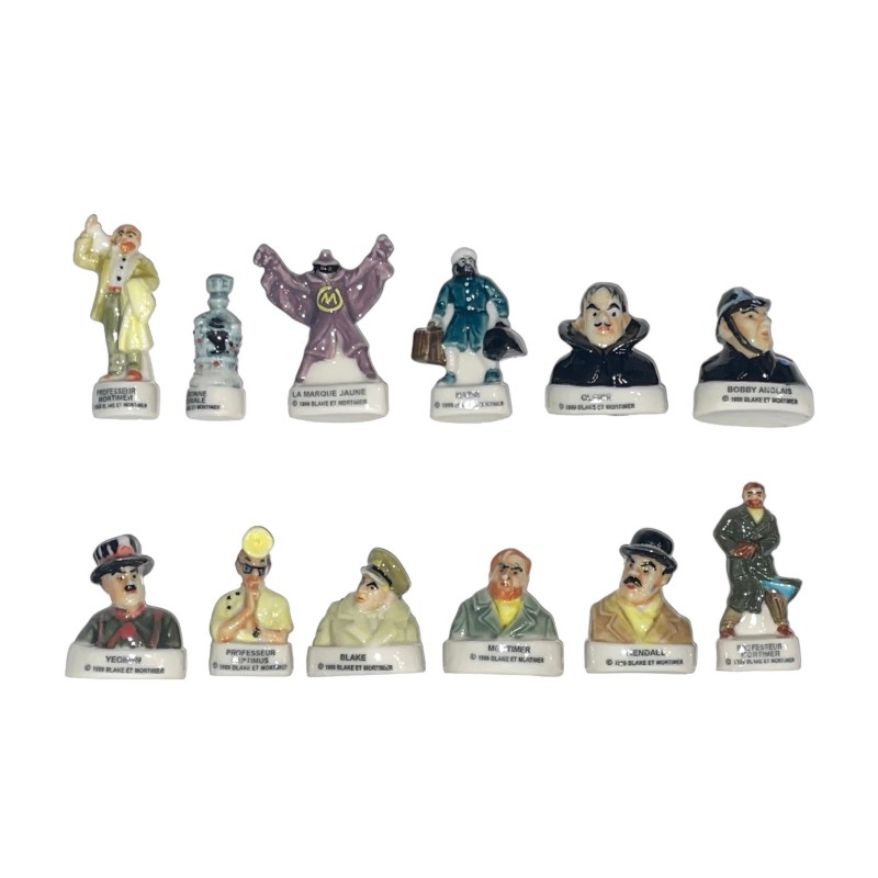 Série complète de 12 fèves Blake et Mortimer 1999