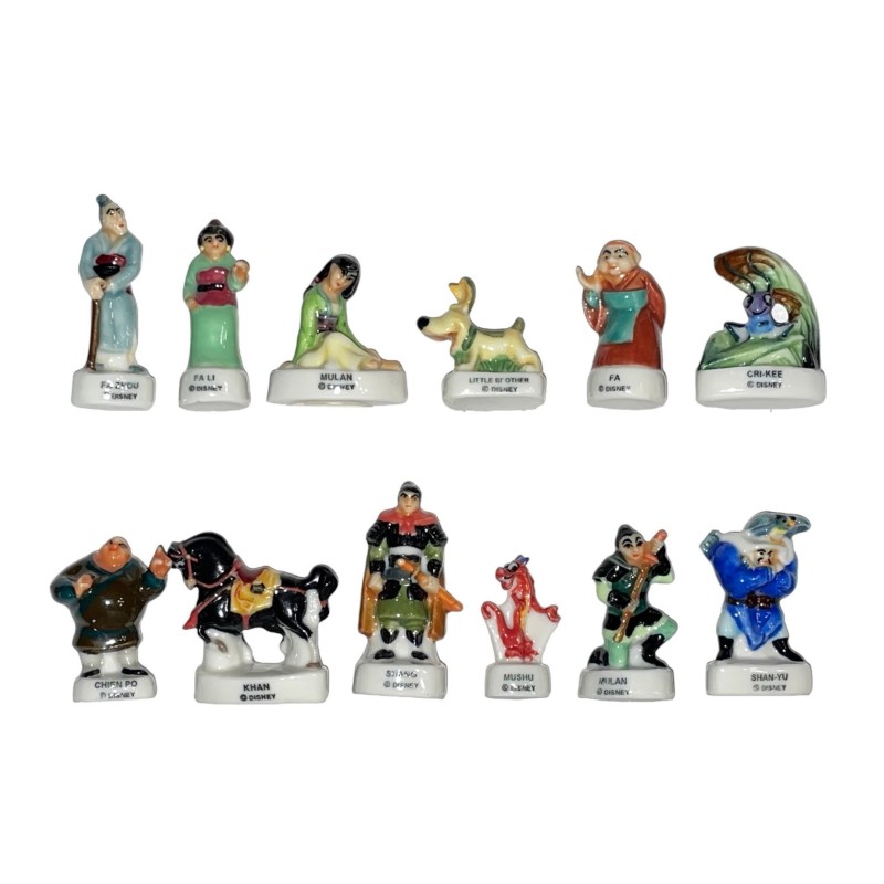 Série complète de 12 fèves Mulan 1999