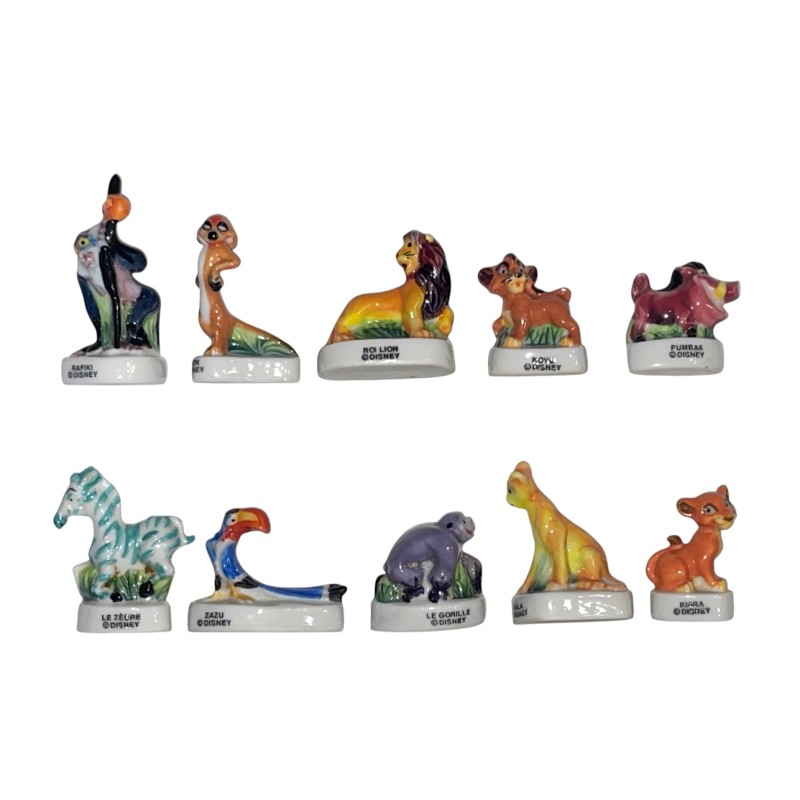 Série complète de 10 fèves Roi lion II 2000