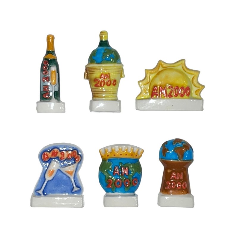 Série complète de 6 fèves Réveillon 2000