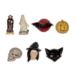 Série complète de 7 fèves Halloween 2001
