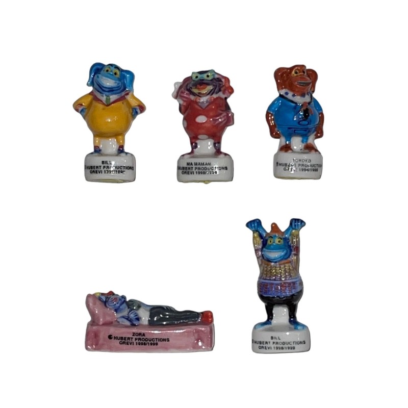 Série complète de 5 fèves Bigdil 2001