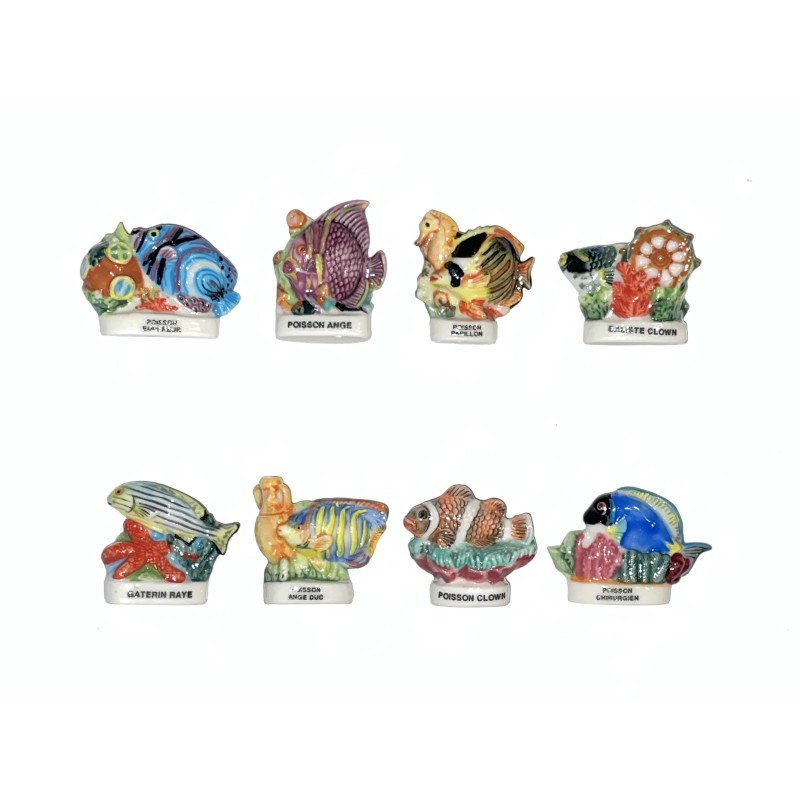 Série complète de 8 fèves Les rois des coraux I 2001