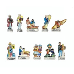 Série complète de 10 fèves Les inventeurs 2001