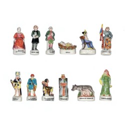 Série complète de 12 fèves Femmes et enfants célèbres 2001