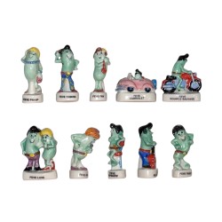 Série complète de 10 fèves La fève du Samedi soir 2002