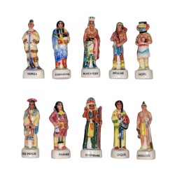 Série complète de 10 fèves Les Indiens 2002