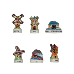 Série complète de 6 fèves Banette - Au royaume des moulins I 2002