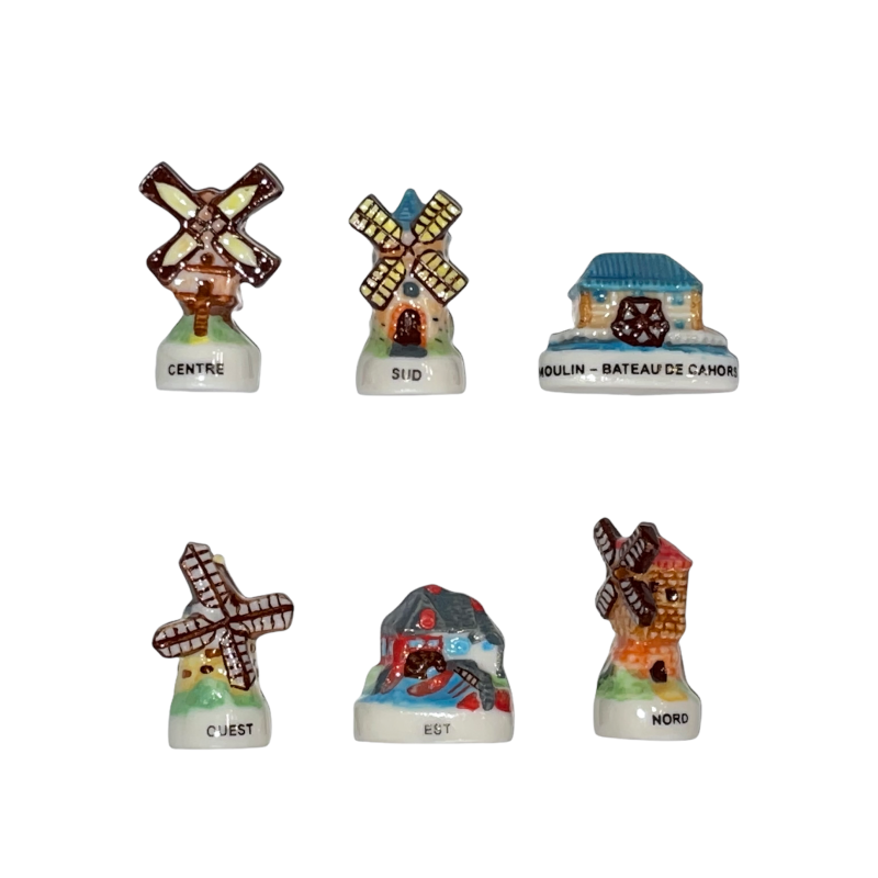 Série complète de 6 fèves Banette - Au royaume des moulins I 2002